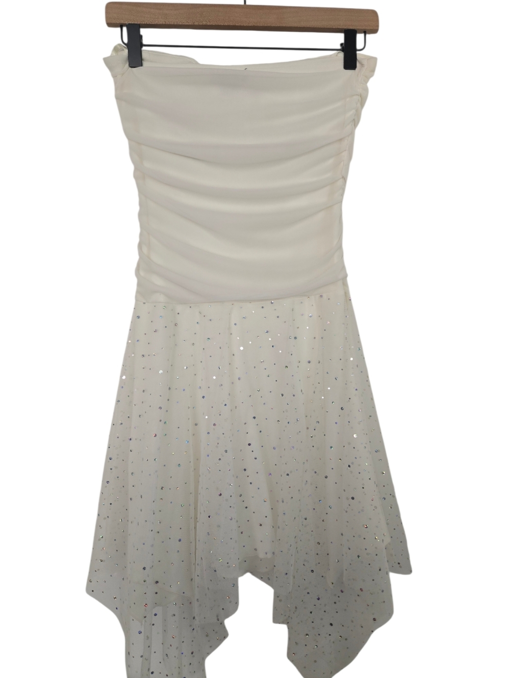 🤍 y2k coquette fairy mini dress 🤍strapless sparkle tulle party dress Medium - Picture 5 of 7